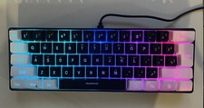 Snpurdiri 60% Wired Gaming Keyboard, Small RGB Backlit Membrane V800 Keyboard picture