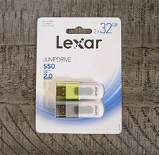 x2 Lexar By Micron Jumpdrive S50 USB 2.0 New 32 GB Memory Storage Device Colored picture