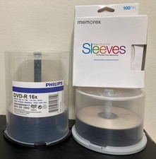 59 DVD-R Sony (24 ct.), Philips Inkjet Printable (35 ct.), 50 Memorex Sleeves picture