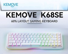 Kemove K68SE USB-C Angel 60% Mechanical Gaming Keyboard Red Switches  picture