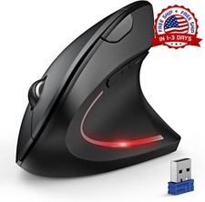 Ratón inalámbrico vertical ergonómico de 2.4 GHz para ordenador portátil picture