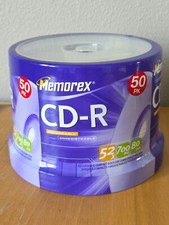 MEMOREX CD-R 50 PK pack Spindle 52X 700MB 80min Blank CD BRAND NEW SEALED picture