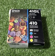 Epson 410XL Black 410 Tri-Color Ink Cartridge Combo Pack 12/2026 Box Defective picture