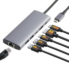 Basics 6-in-1 USB-C 3.2 (10G) Hub, Multiport Adapter with 100W Power Deli picture