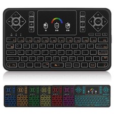 Q9 Mini Wireless Keyboard Touchpad Colorful Backlit Remote TV Box PC Windows picture