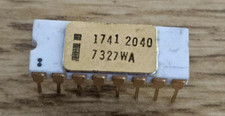 Vintage Rare Burroughs Intel 1741 2040 C3107 Vintage RAM Gold Ceramic White Gold picture