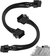 2 Pack 8 Pin CPU Power Extension Cable 4+4 EPS ATX 8 Pin Male Female 9 Inch picture