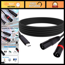 USB Type C to Dual XLR Audio Cable Adapter - 1M, High-Quality Sound Connection picture
