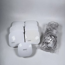 6 Eero B010001 2nd Gen AC Tri-Band Mesh Router w/ 6 Cables + 1 J010001 LOCKED picture