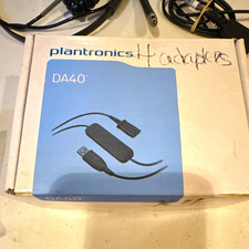 Plantronics DA40 USB 2.0 to Proprietary Adapter 3ft Black 1:1 picture