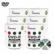 600 Pack Smartbuy 16X DVD-R DVDR 4.7GB Shiny Silver Music Video Data Record Disc picture
