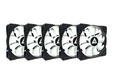 Apevia 120Mm Silent Case Fans 5 Pack Black White 4Pin 3Pin Low Noise 57.67 Cfm picture