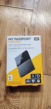 WD 4TB My Passport Portable Hard Drive For Mac USB C 3.0 Black picture