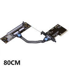 PCIe 4.0 x16 MCIO Graphics Card Split Extension Cable GEN4 Dual Adapter Card picture