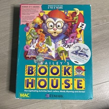 Bailey’s Book House Edmark MAC 1993 Macintosh Floppy RARE CIB  picture