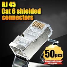 50pcs RJ45 Connector Cat6 Shielded Network Connectors RJ45 plug terminals  picture