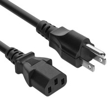3 Prong AC Power Cord Cable Plug Standard PC Computer Monitor Desktop Printer TV picture