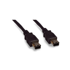 1.17ft Firewire Cable 6 Pin to 6 Pin - Black picture
