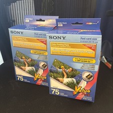 TWO Sony SVM-75LS Photo Paper & Print Cartridges - 125 PRINTS TOTAL picture