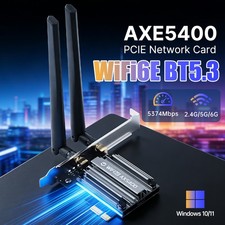 50PCS PCIe WiFi 6E Card AXE5400 Tri-band BT5.3 MT7922 Chip for Gaming Adapter PC picture