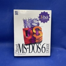 SEALED Microsoft MS DOS 6 Upgrade Floppy Disc Operating System 3 Pack Brand New picture