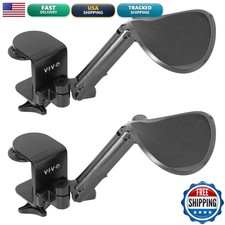 VIVO Black Clamp-on Adjustable Arm Rests, 2 Pack, MOUNT-ARM02P picture