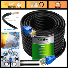 100ft Cat5e Outdoor Ethernet Cable - Heavy Duty, Waterproof, UV Resistant, Flexi picture