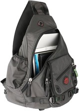 Large Sling Bag Laptop Backpack Cross Body Messenger Shoulder A-black  picture