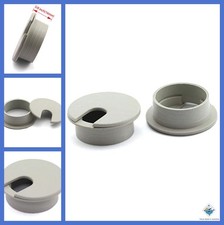 Desk Grommet Hole Cover 1-3/8 Inch Pack of 2 Gray Durable Cable Organizer picture
