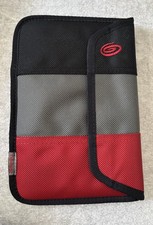 Timbuk2 Padded Tablet Sleeve Case Red Gray Black Secure Flap Closure Organizer picture