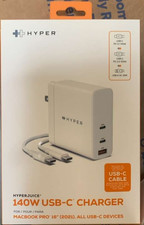 HYPER JUICE 140W USB-C CHARGER WITH 2M USB-C CABLE HJG140US WHITE picture