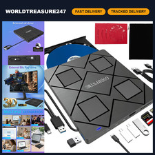 8-in-1 External Blu-ray Drive, USB-C Hub, Card Reader for Laptop & PC picture