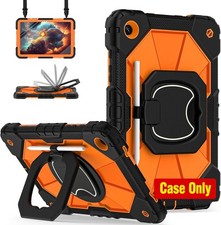 Tablet Case for Galaxy Tab A11+ 2025, Orange, 360° Rotating Stand, Shockproof picture