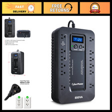850VA UPS Battery Backup & Surge Protector, Eco-Friendly, LCD Display, Compact D picture