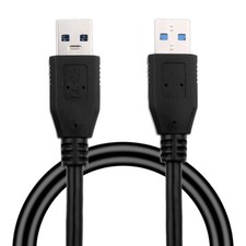 USB 3.0 Type A Male to Type A Male Cable Cord for Data Transfer and Sync 5ft picture