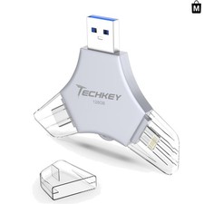 Wear Resistant 128GB USB 3.0 Flash Drive - One Click Backup and Fast Transfer picture