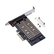 Acxico 1Pcs M.2 NGFF to Desktop PCIe x4 x8 x16 NVMe SATA Dual SSD PCI Express... picture