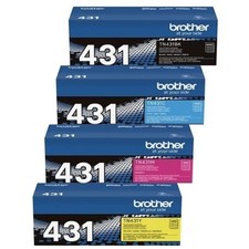 Brother TN431 Toner Set 4-Pack Black Cyan Magenta Yellow New, Sealed Box picture