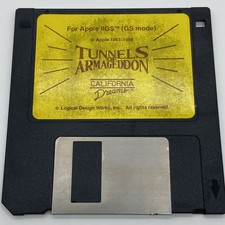 1988 Tunnels Or Armageddon For Apple IIGS Floppy Disk RARE VTG picture