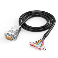 10 Ft 3m DB9 Male Connector To Bare Wire 9 Pin Serial Extension 26AWG Cable picture