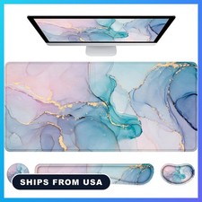 Mouse Pad Wrist Rest Large Extended Desk Mat Ergonomic Memory Foam 4 PC Set Gami picture