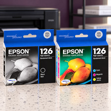 Genuine Epson 126 T126120-BCS High Capacity Ink 4-Pack Black Cyan Magenta Yellow picture