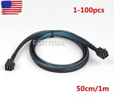 MINI SAS SFF-8643 to SFF-8643 Server 12G Array Card Data Cable, 1-to-1, 50cm/1M picture