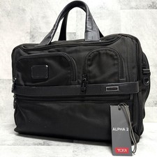 TUMI Alpha2 26141D2 2 Way Expandable Briefcase Business Bag Black Authentic picture