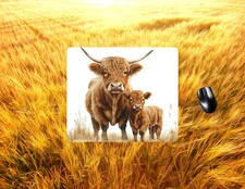 Highland cow themed neoprene PC/laptop Mouse Pad, CHOICE, , gifts picture