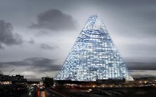 Landscape city cityscape architecture pyramid triangle Custom Gaming Mat Desk picture