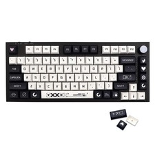 Key Caps Profile Black and White Keycaps 128 Keys Pattern Set Theme Keycaps picture