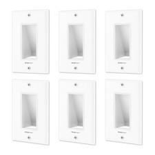 6 Pack Recessed Low Voltage Cable Pass Through Wall Plates TV Cord Management picture