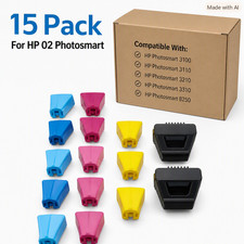 15 PK Compatible With HP 02  Ink Cartridges for Photosmart C5180 C6280 C7280 picture