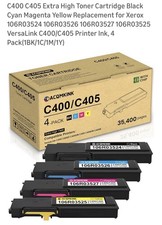 C400 C405 Extra High Toner Cartridge Black Cyan Magenta Yellow Replacement... picture